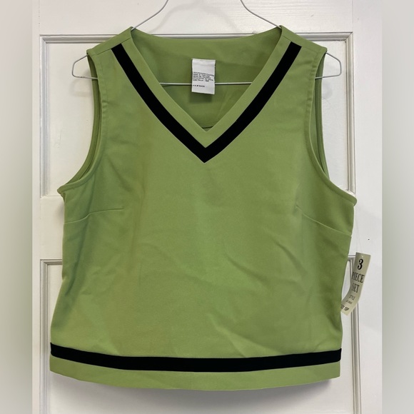 NWT Sag Harbor Lime Green/Black trim Jacket Size Petite 10 with sleeveless top - Picture 6 of 12